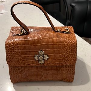 Distressed vintage croc in cognac. NWT never used perfect condition